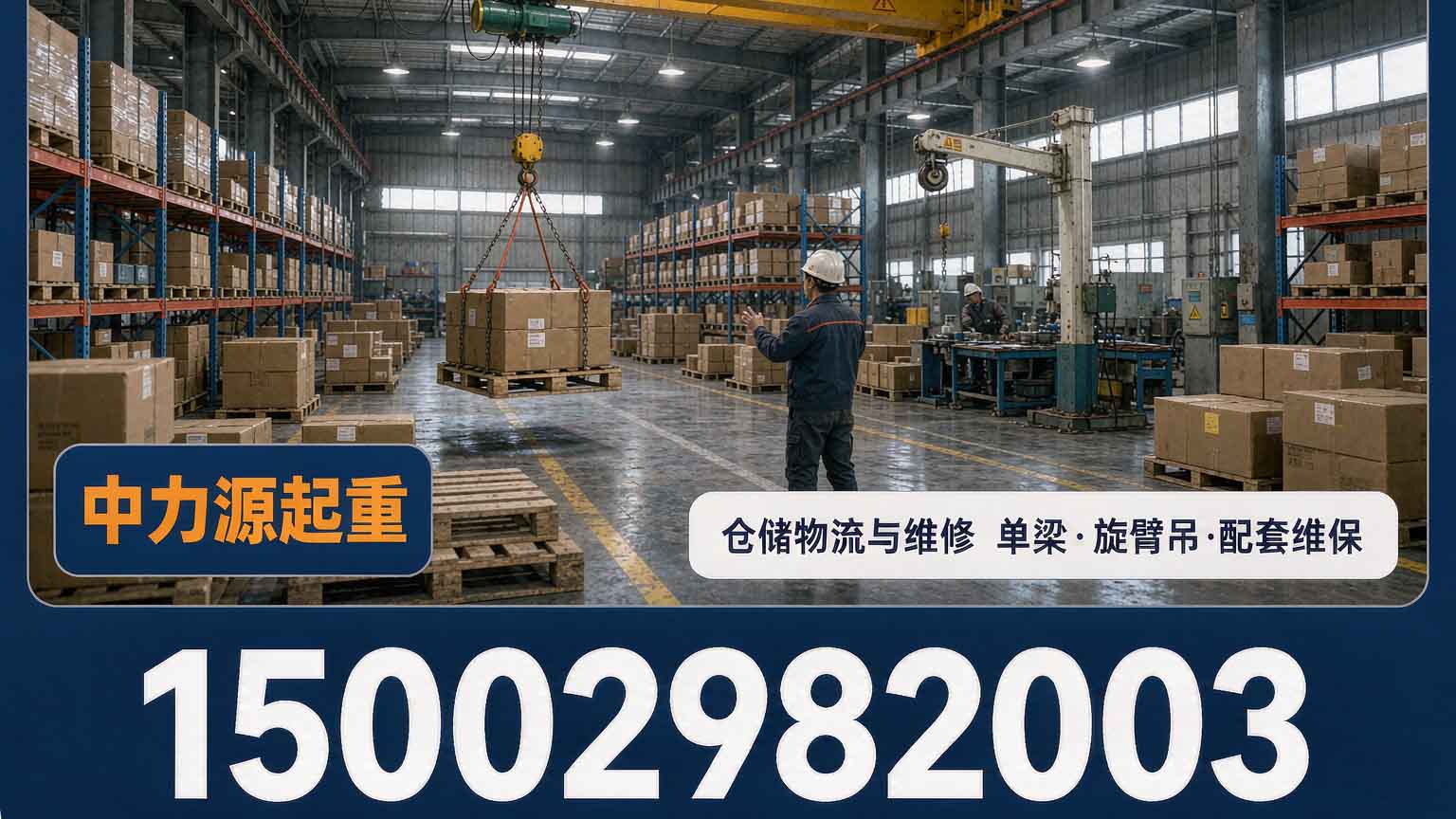仓储物流与维修车间起重方案｜单梁/旋臂吊